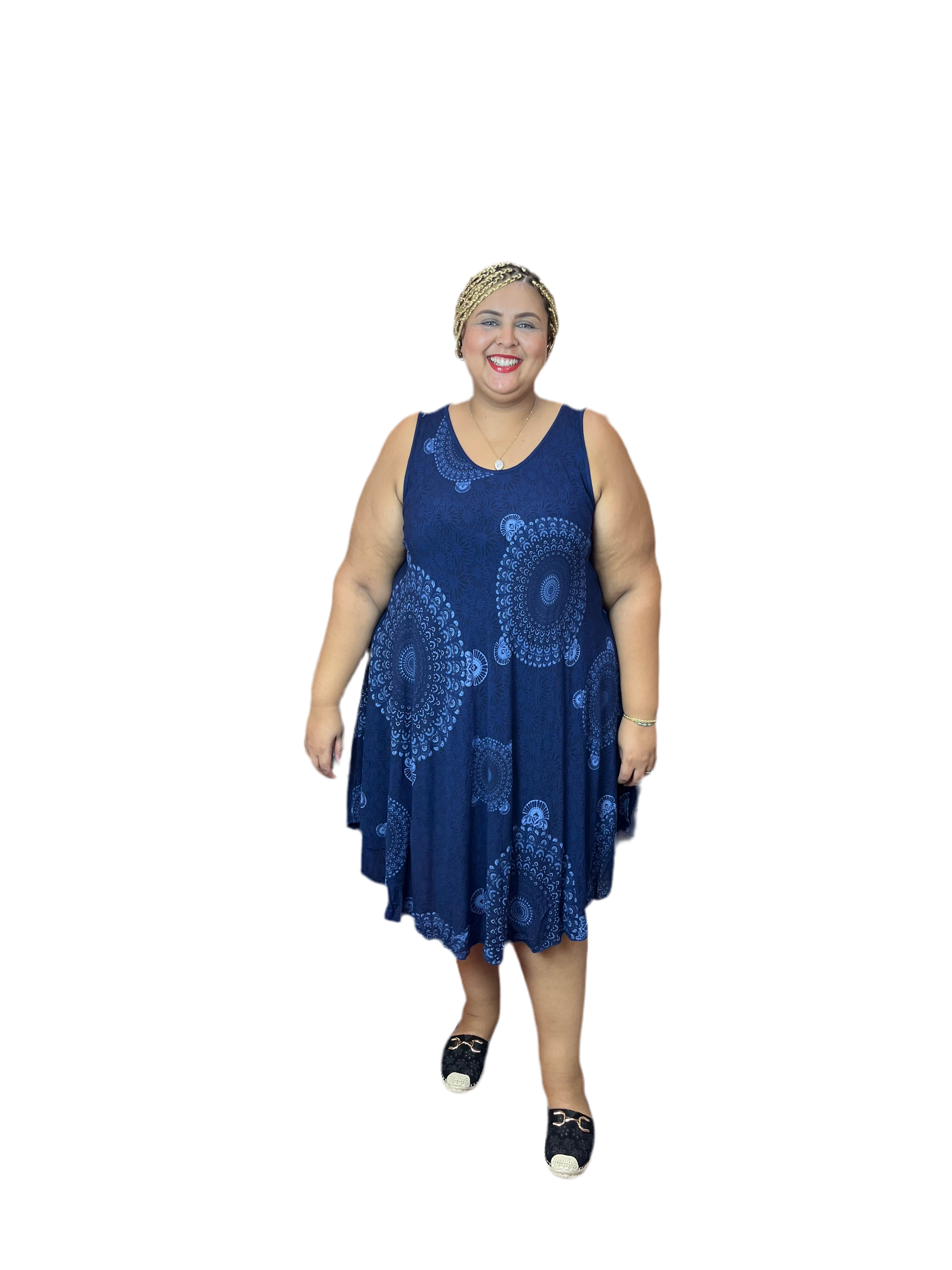 Robe imprimée sans manche