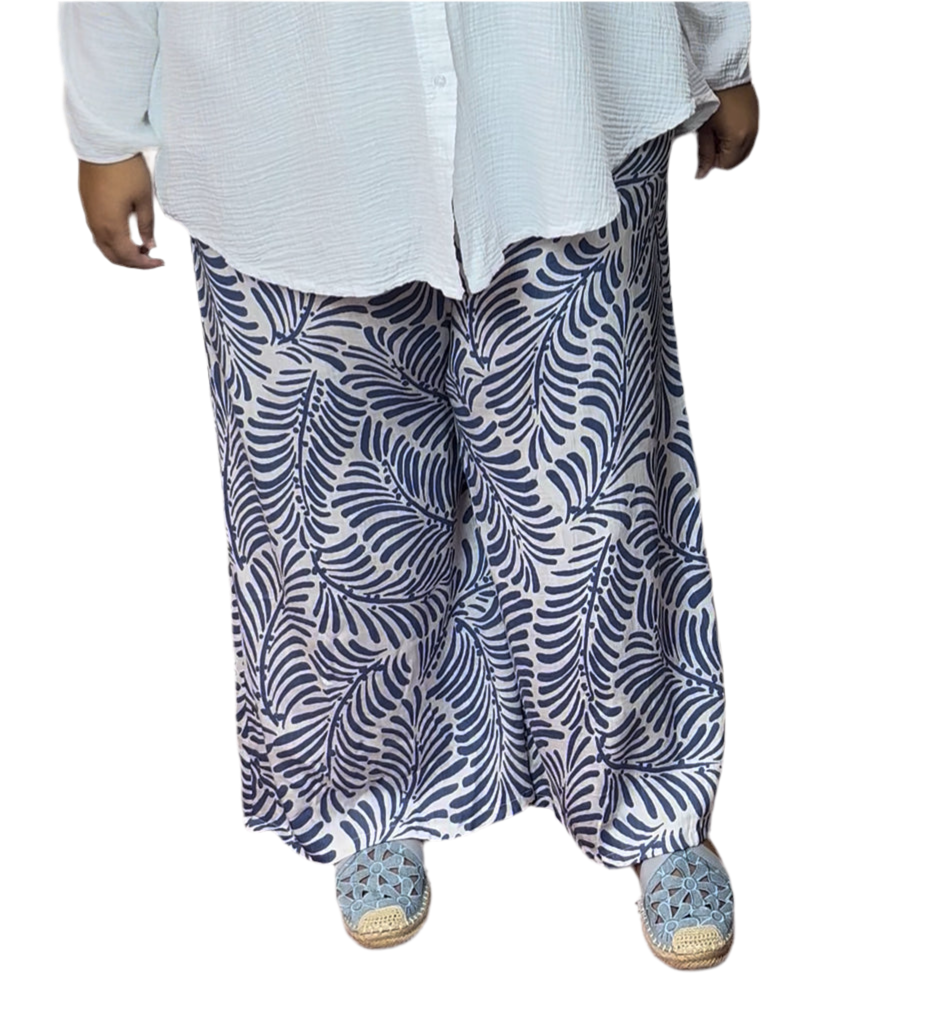 Pantalon large imprimée