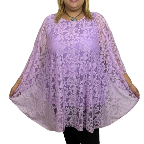 Tunique au style papillon Dentelle avec doublure en coton