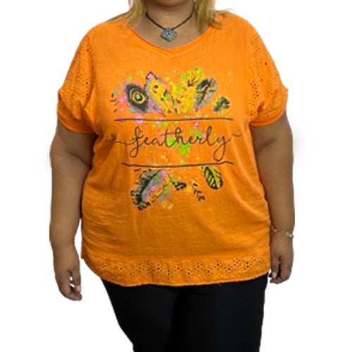 Pull Doux en Coton 100% avec Motif Plume