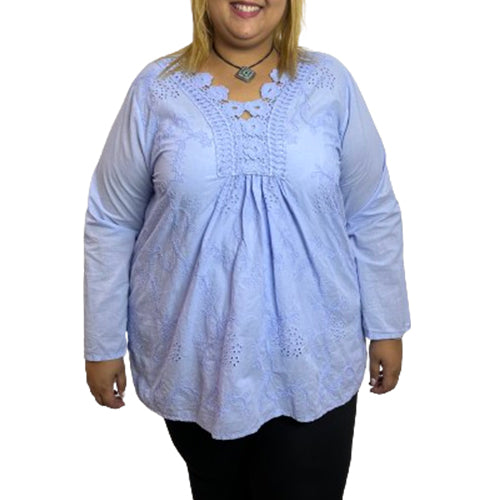 Chemise en Coton et Broderie Anglaise