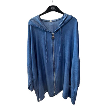 Capuche en Jean Fluide avec Zip Class Chic