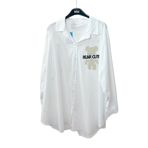 Chemise en Coton Léger avec Motif Nounours