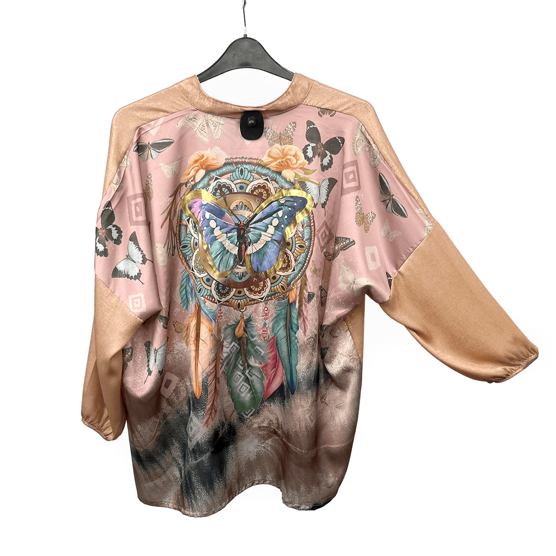 Chemise avec dos en satin imprimé