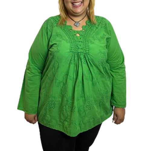 Chemise en Coton et Broderie Anglaise