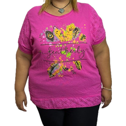 Pull Doux en Coton 100% avec Motif Plume