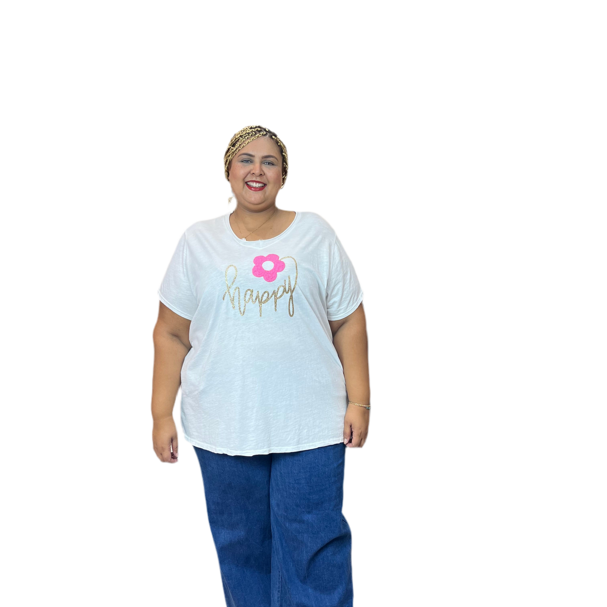 Tee-shirt motif happy