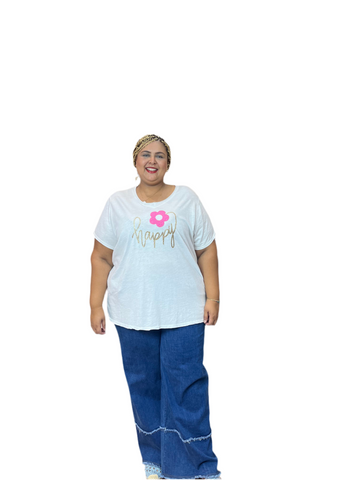 Tee-shirt motif happy