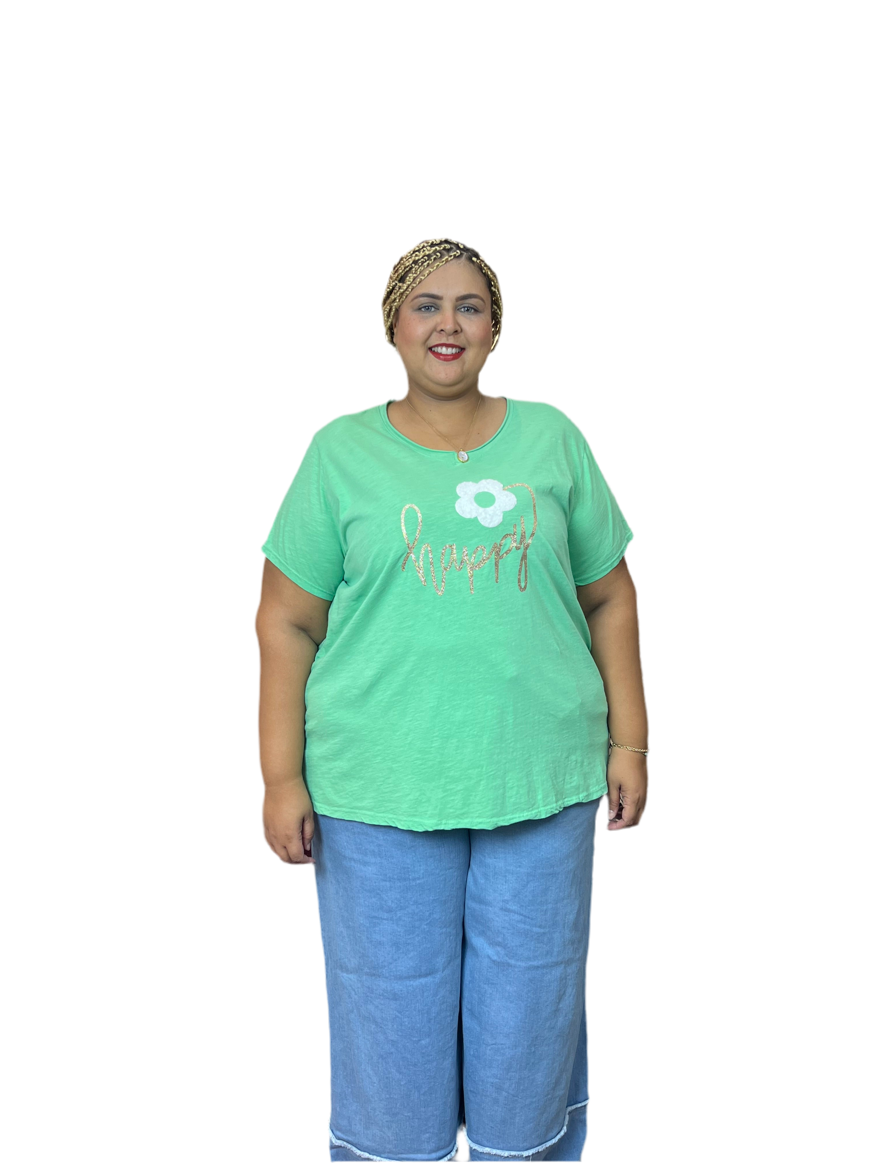 Tee-shirt motif happy