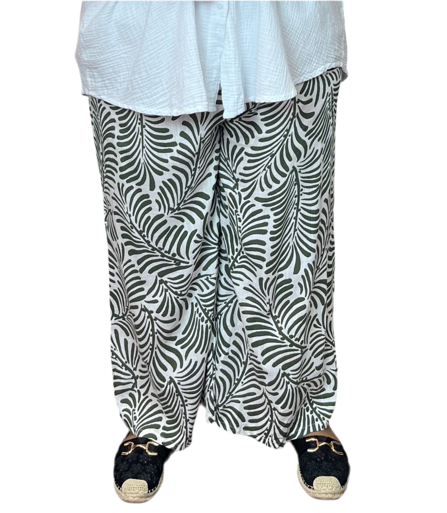 Pantalon large imprimée