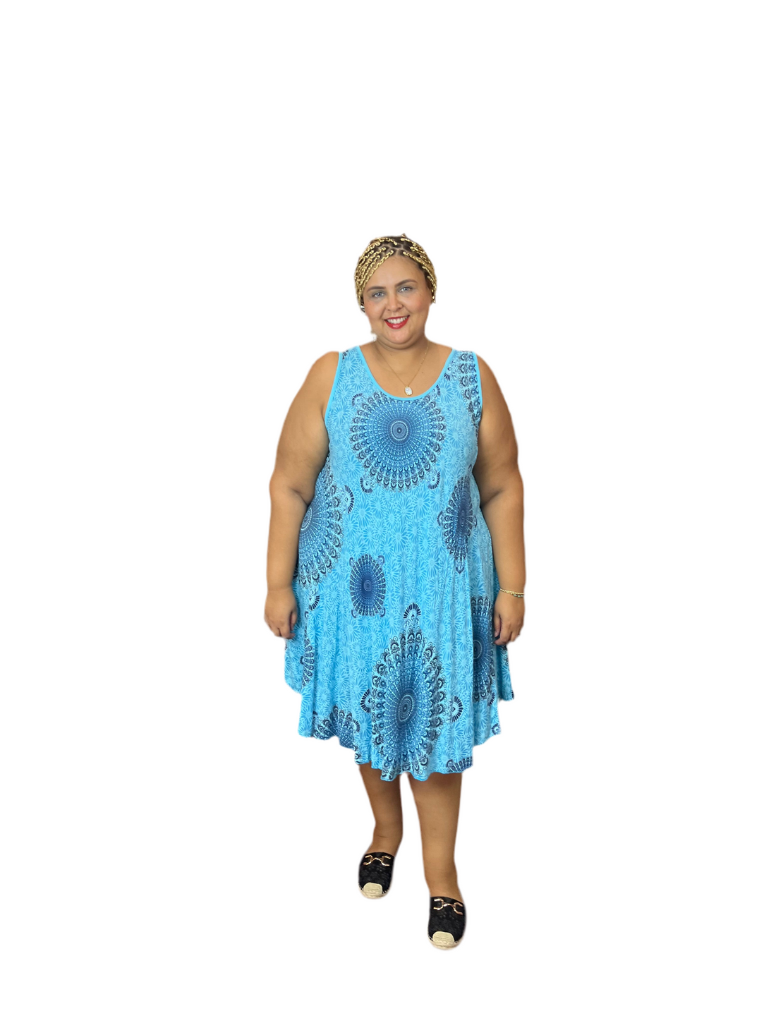 Robe imprimée sans manche