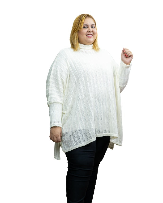 Pull Oversize Manches Kimono – Maille Fine & Légère (T44 à T60)