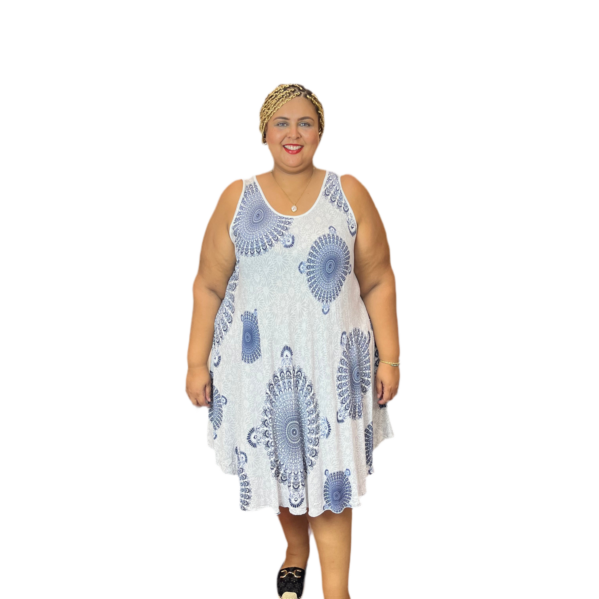 Robe imprimée sans manche