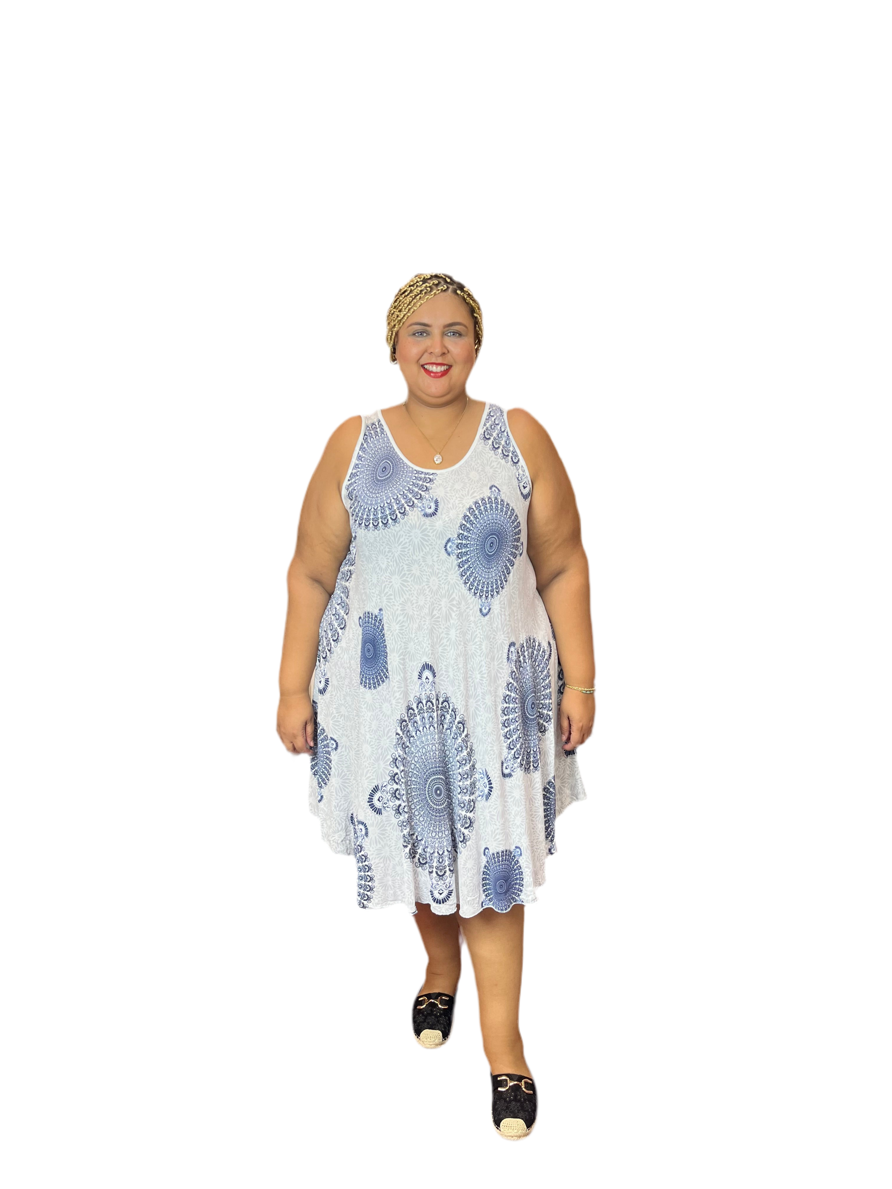 Robe imprimée sans manche