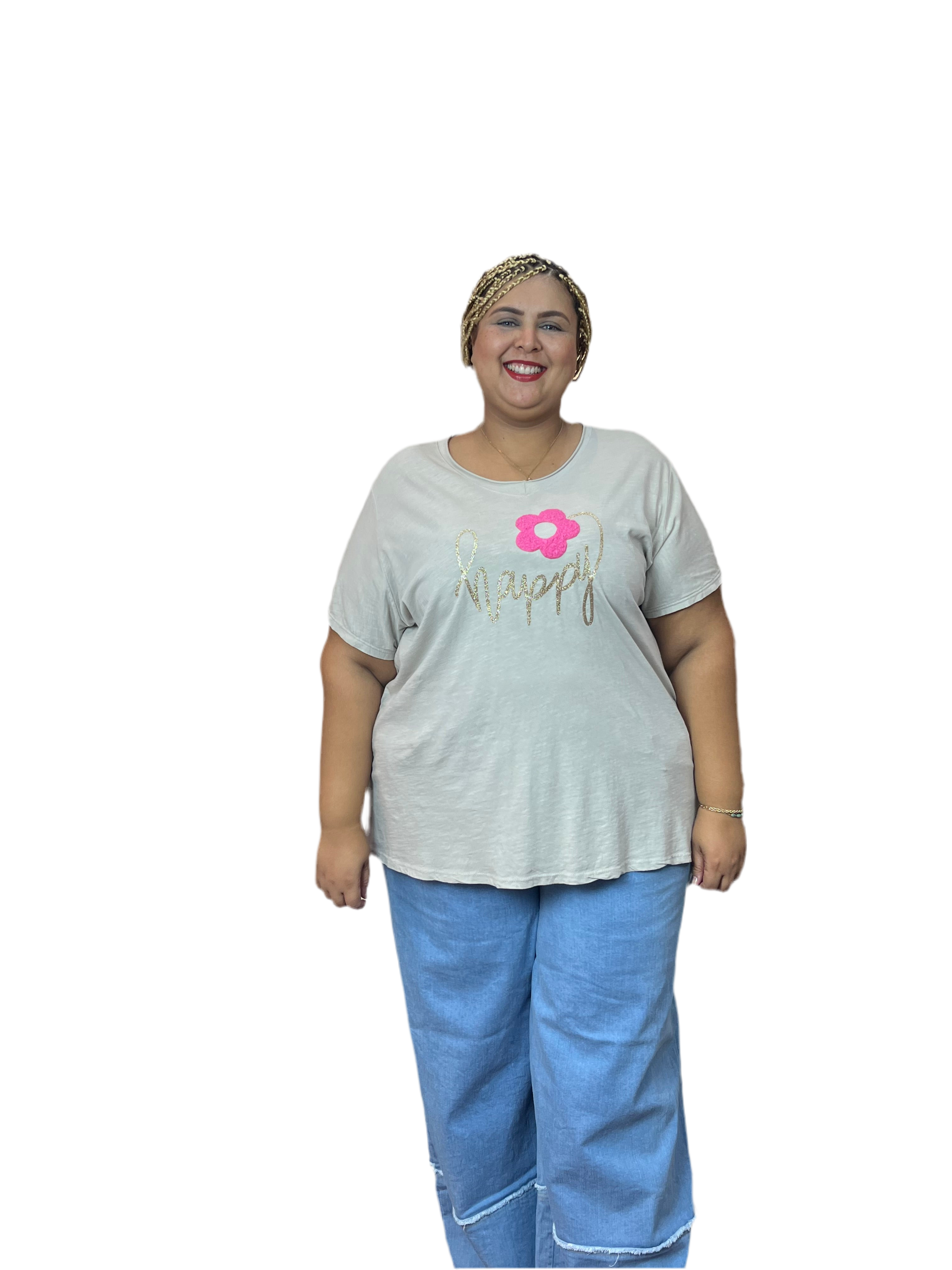 Tee-shirt motif happy