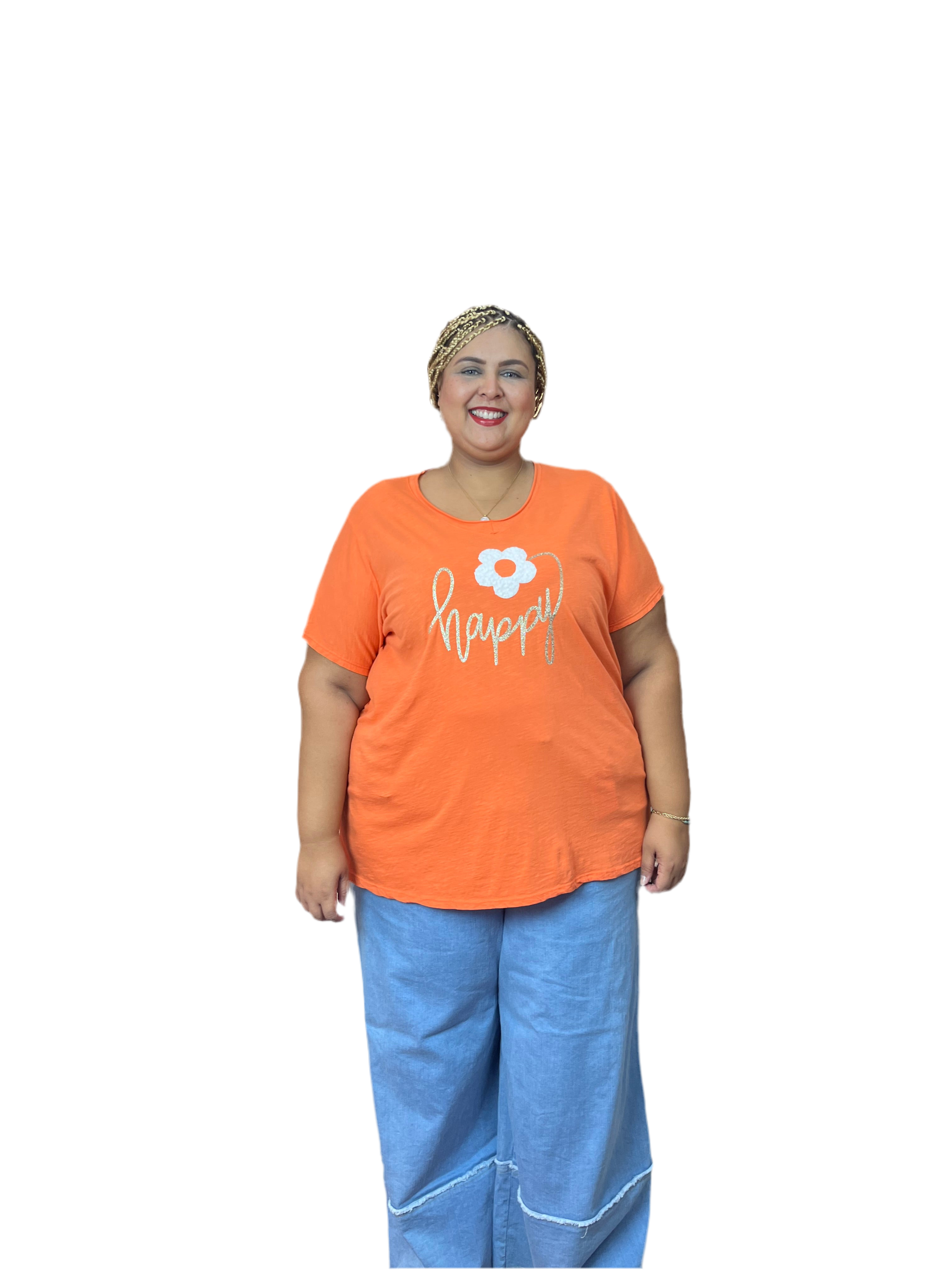 Tee-shirt motif happy