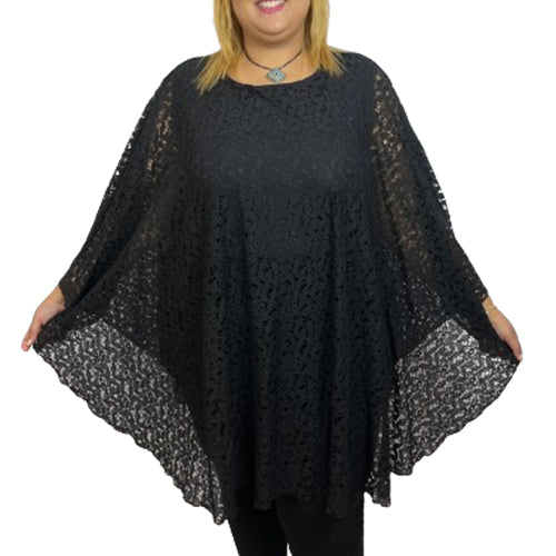 Tunique au style papillon Dentelle avec doublure en coton