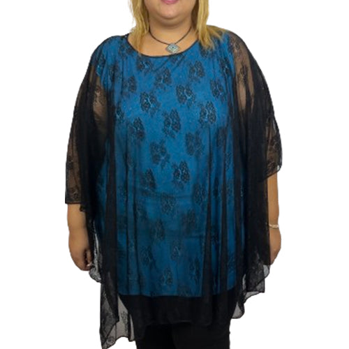 Tunique au style papillon Dentelle avec doublure en coton