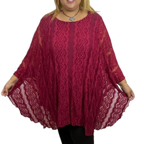 Tunique au style papillon Dentelle avec doublure en coton