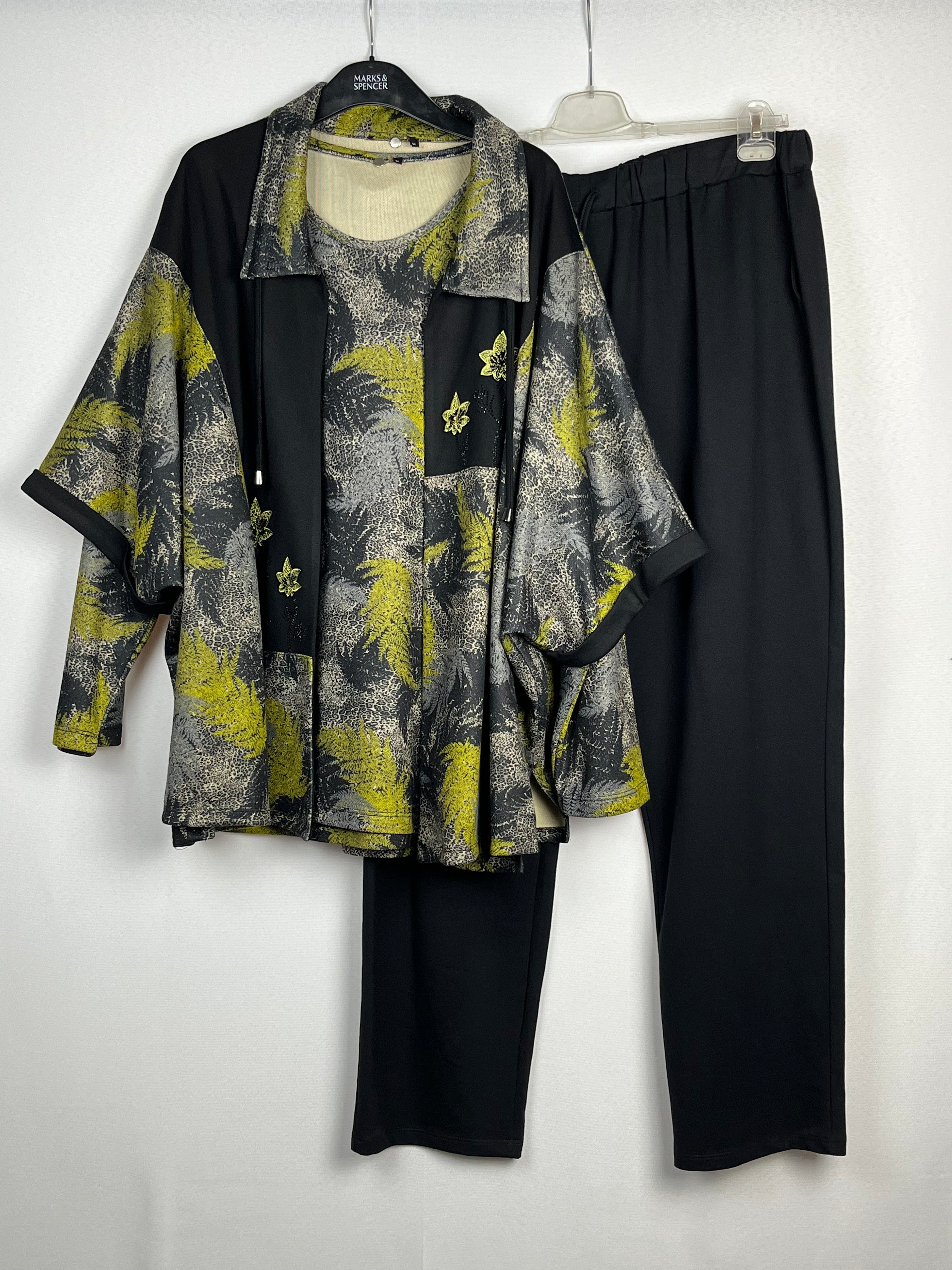 Ensemble 3 pieces Noir et Vert