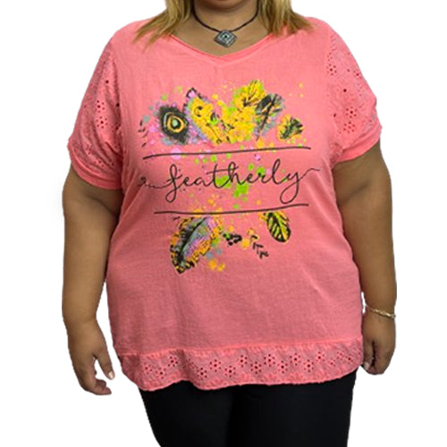 Pull Doux en Coton 100% avec Motif Plume