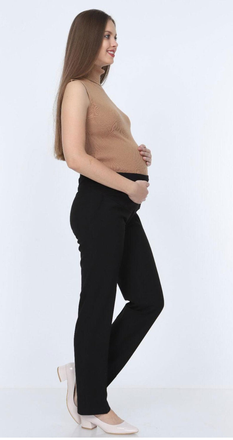 Pantalon femme enceinte coupe droite