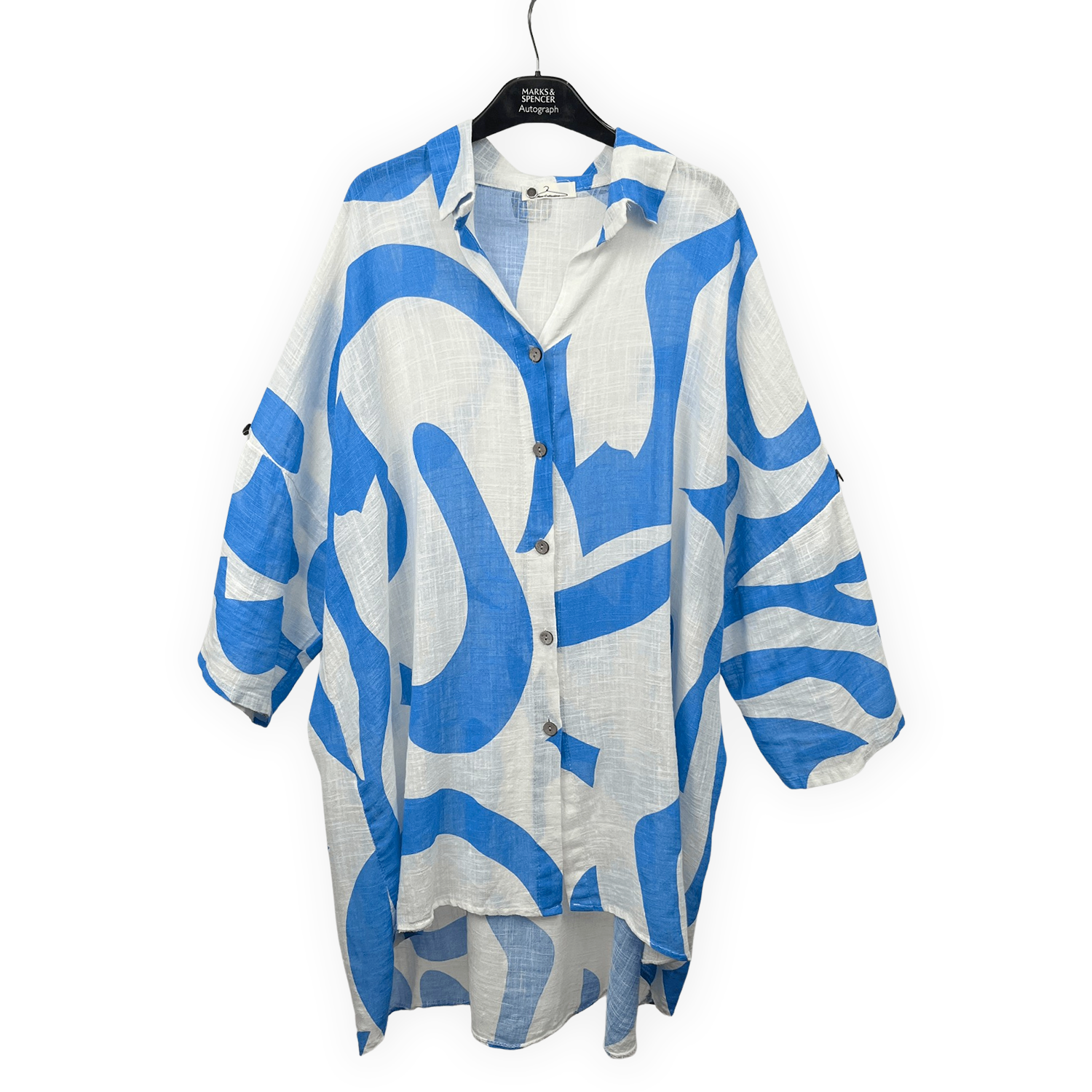 Chemise Imprimée en lin & coton