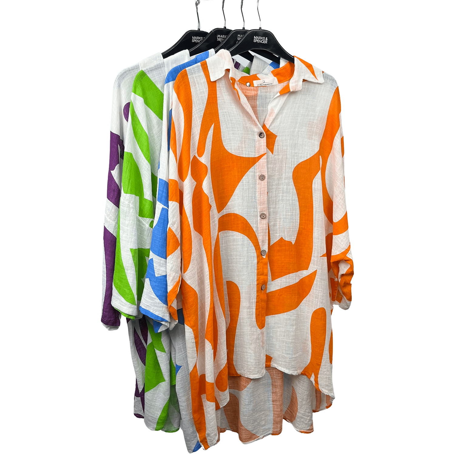 Chemise Imprimée en lin & coton