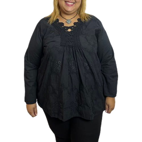 Chemise en Coton et Broderie Anglaise