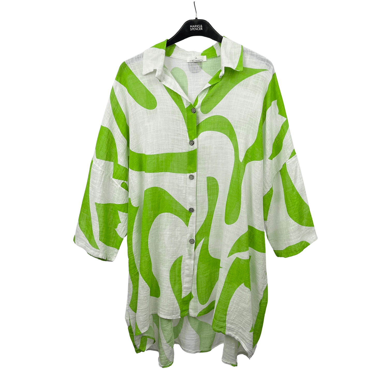 Chemise Imprimée en lin & coton