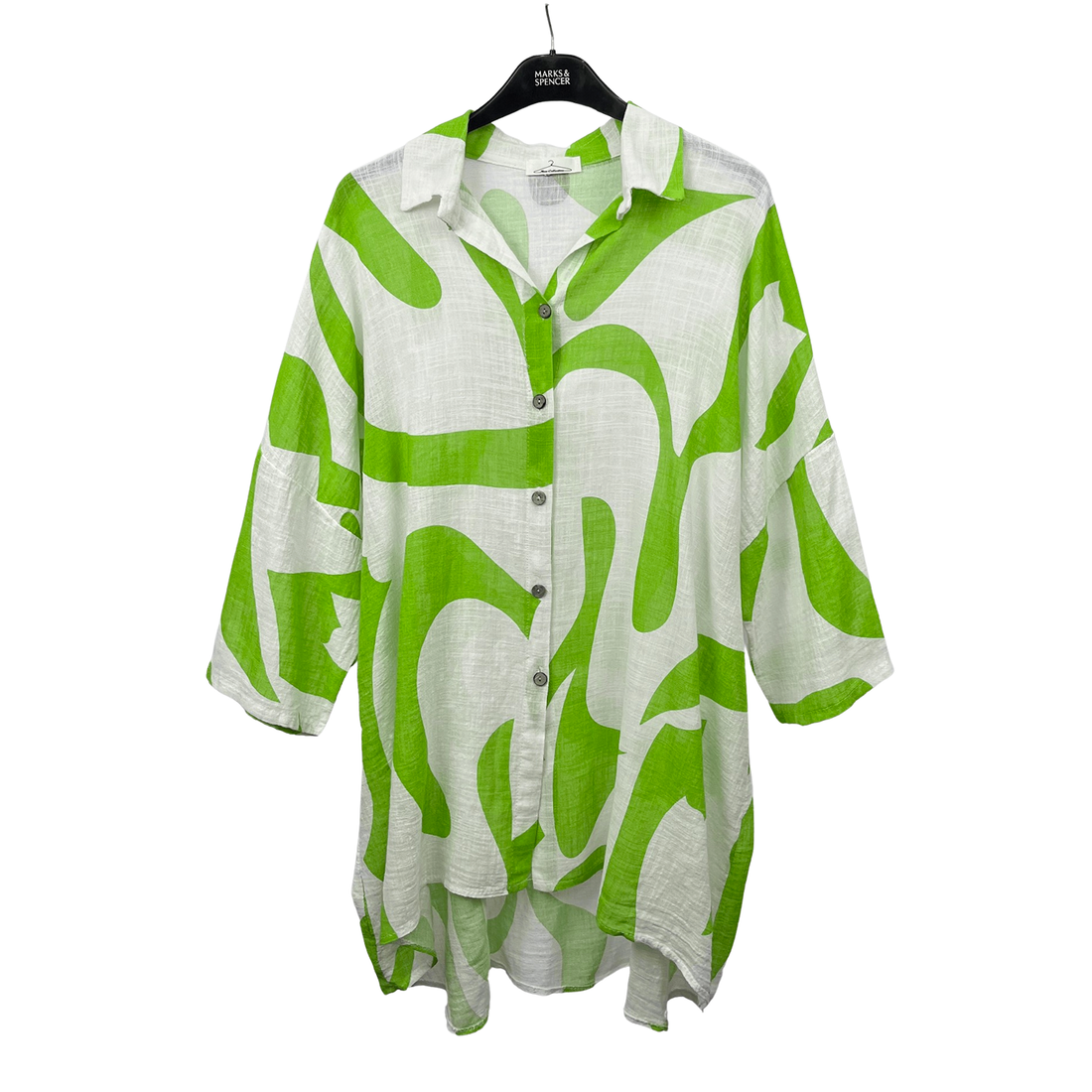 Chemise Imprimée en lin & coton