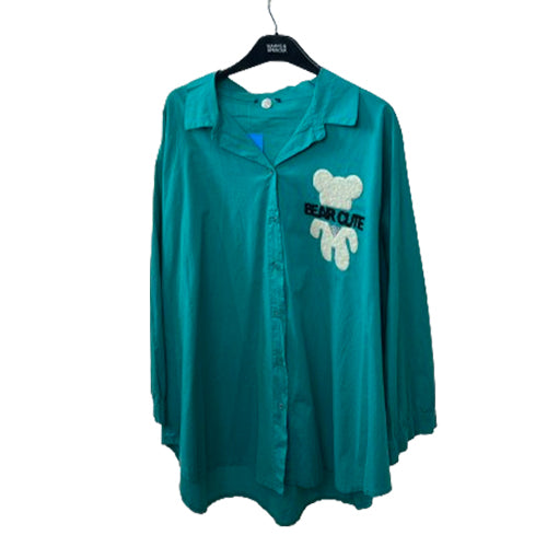 Chemise en Coton Léger avec Motif Nounours