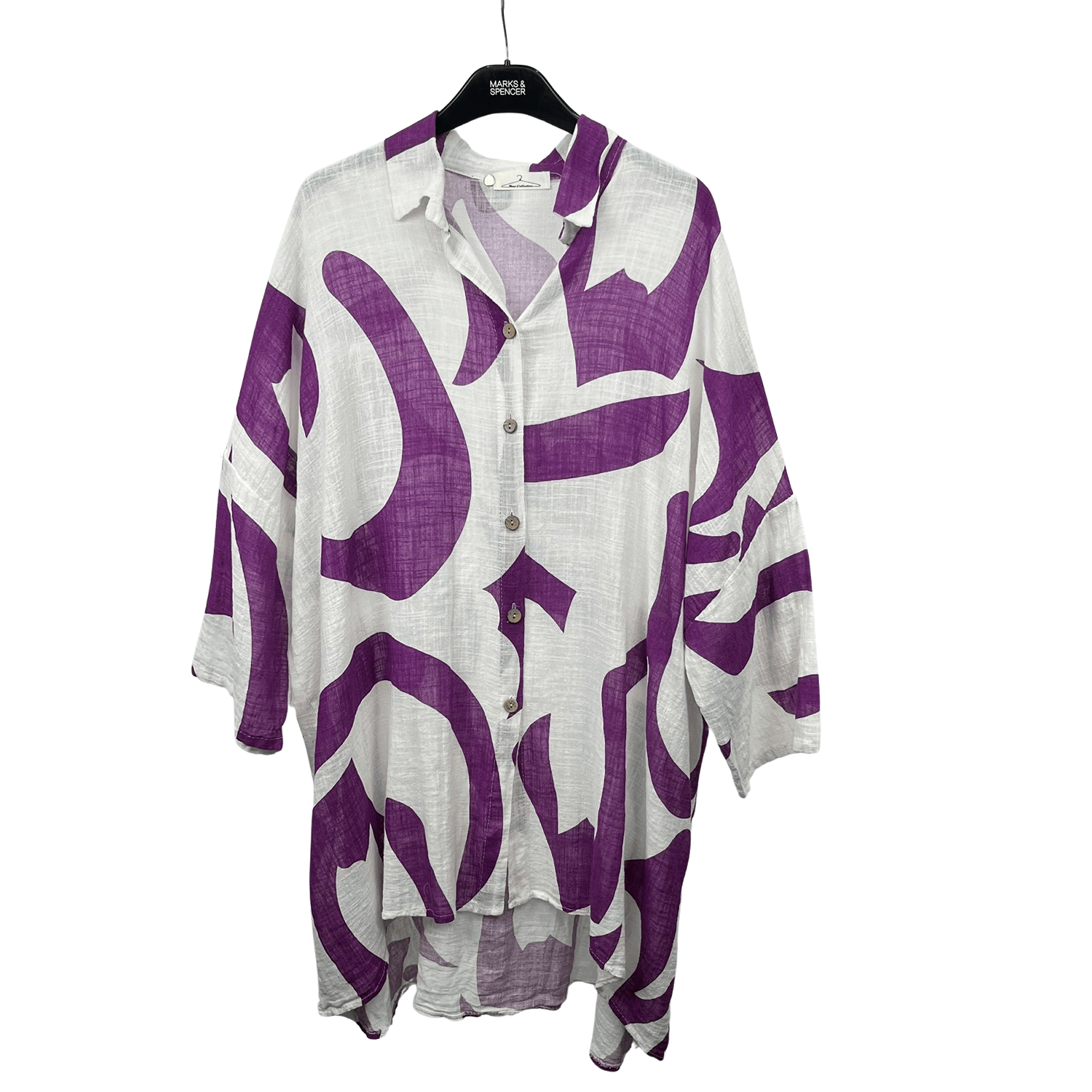 Chemise Imprimée en lin & coton