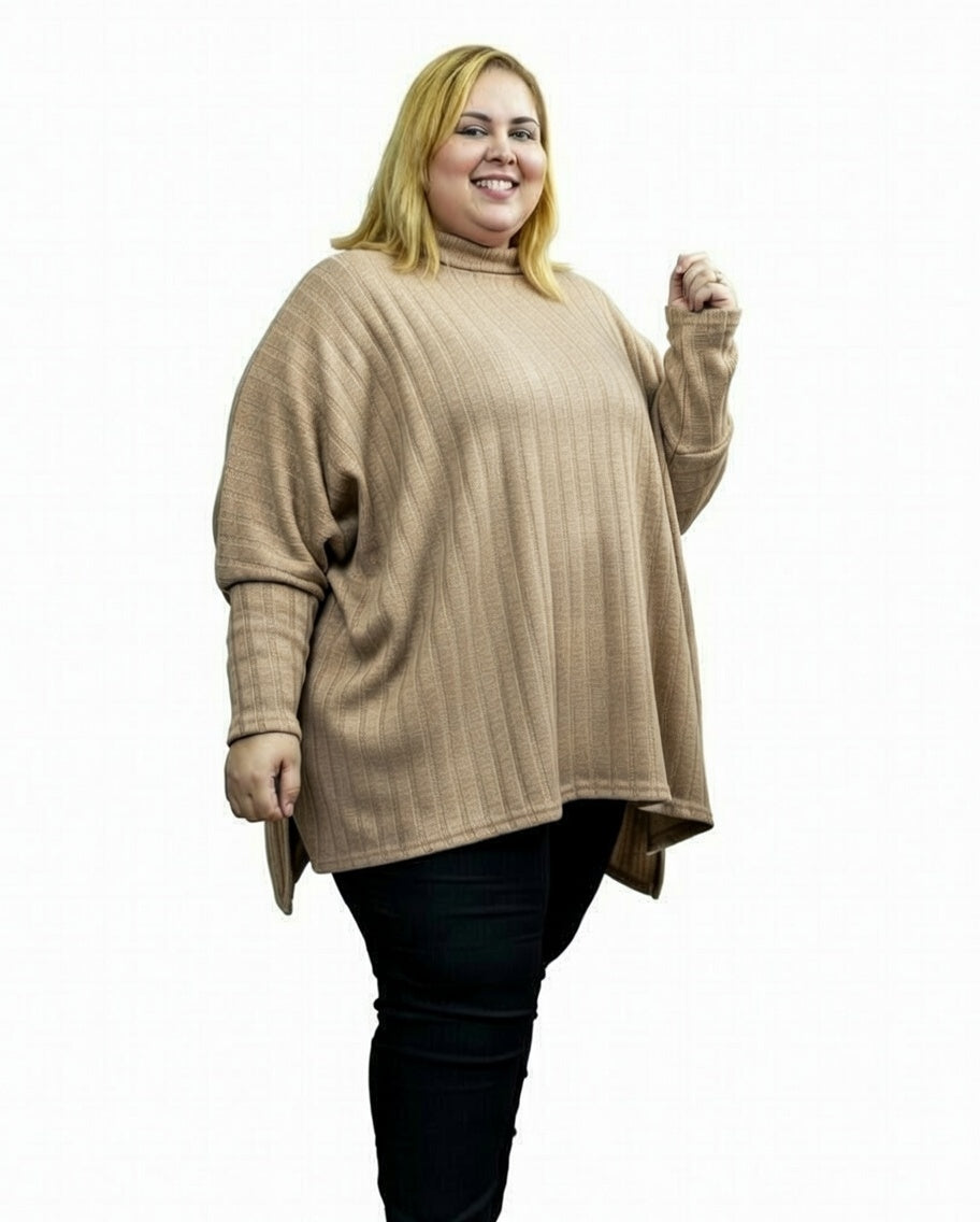 Pull Oversize Manches Kimono – Maille Fine & Légère (T44 à T60)