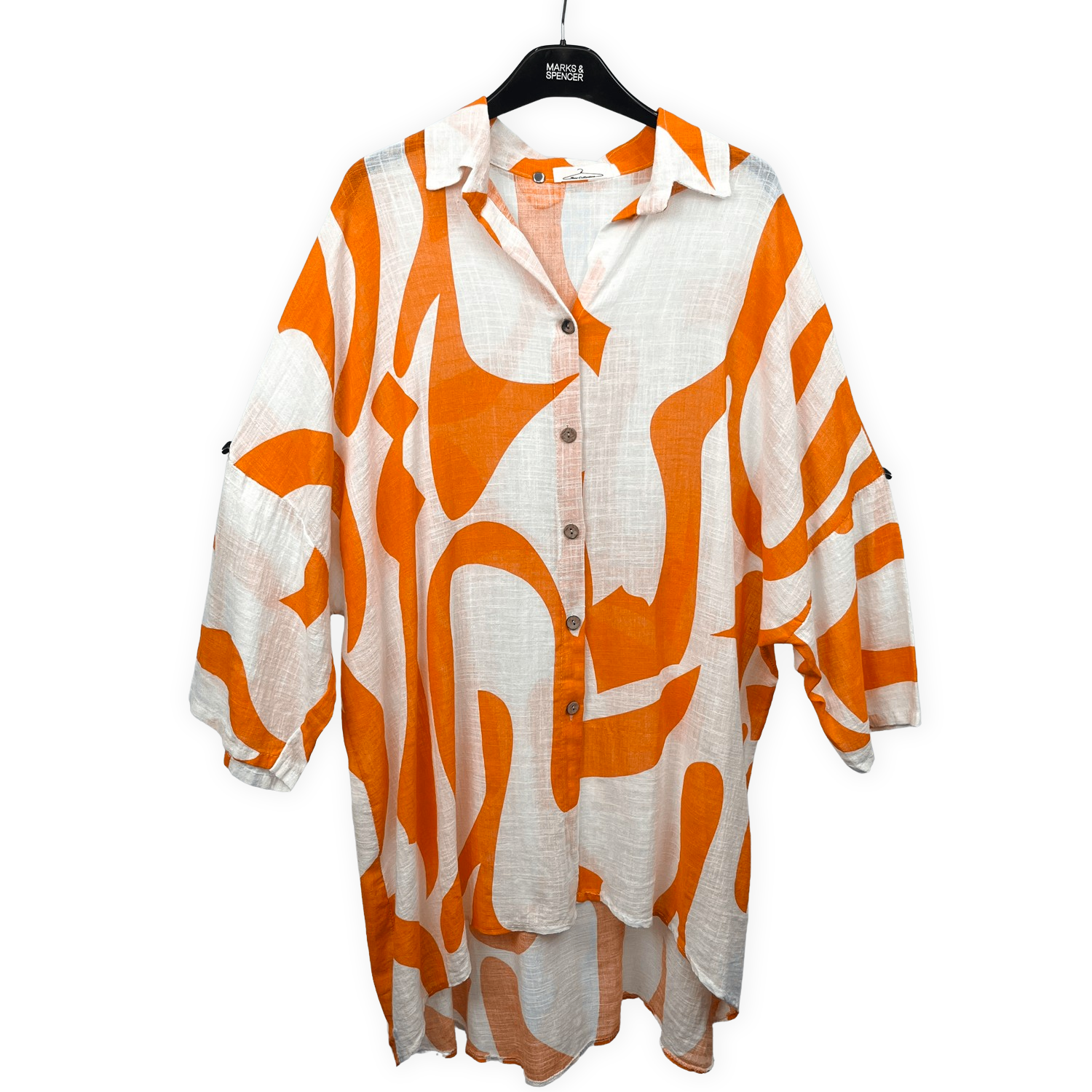 Chemise Imprimée en lin & coton